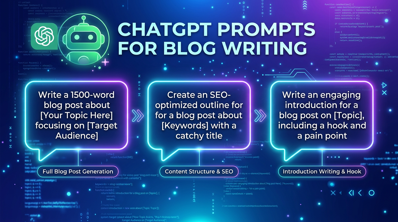 ChatGPT Prompts for Blog Writing Examples