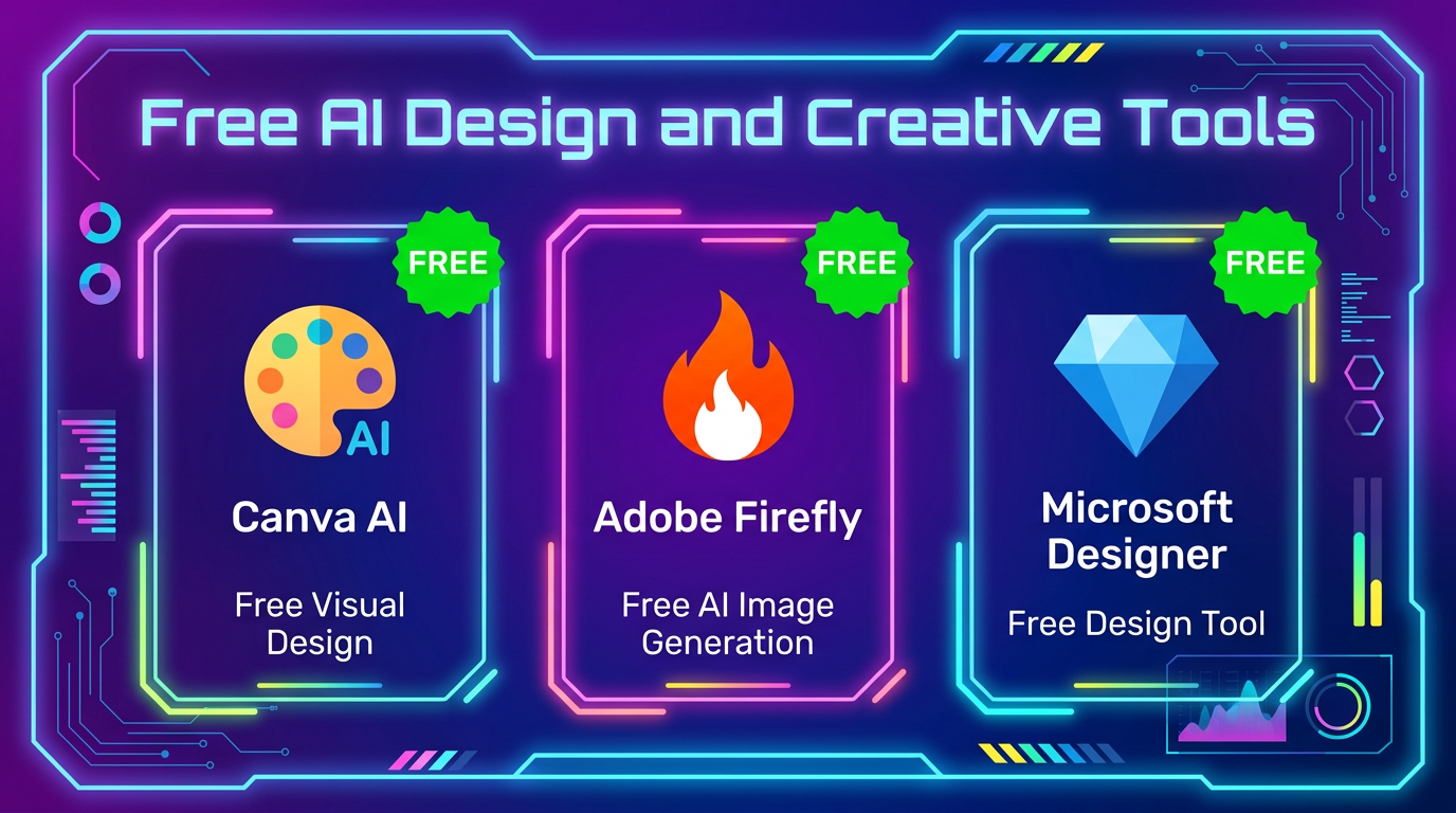 Free AI Design Tools: Canva AI, Adobe Firefly, Microsoft Designer