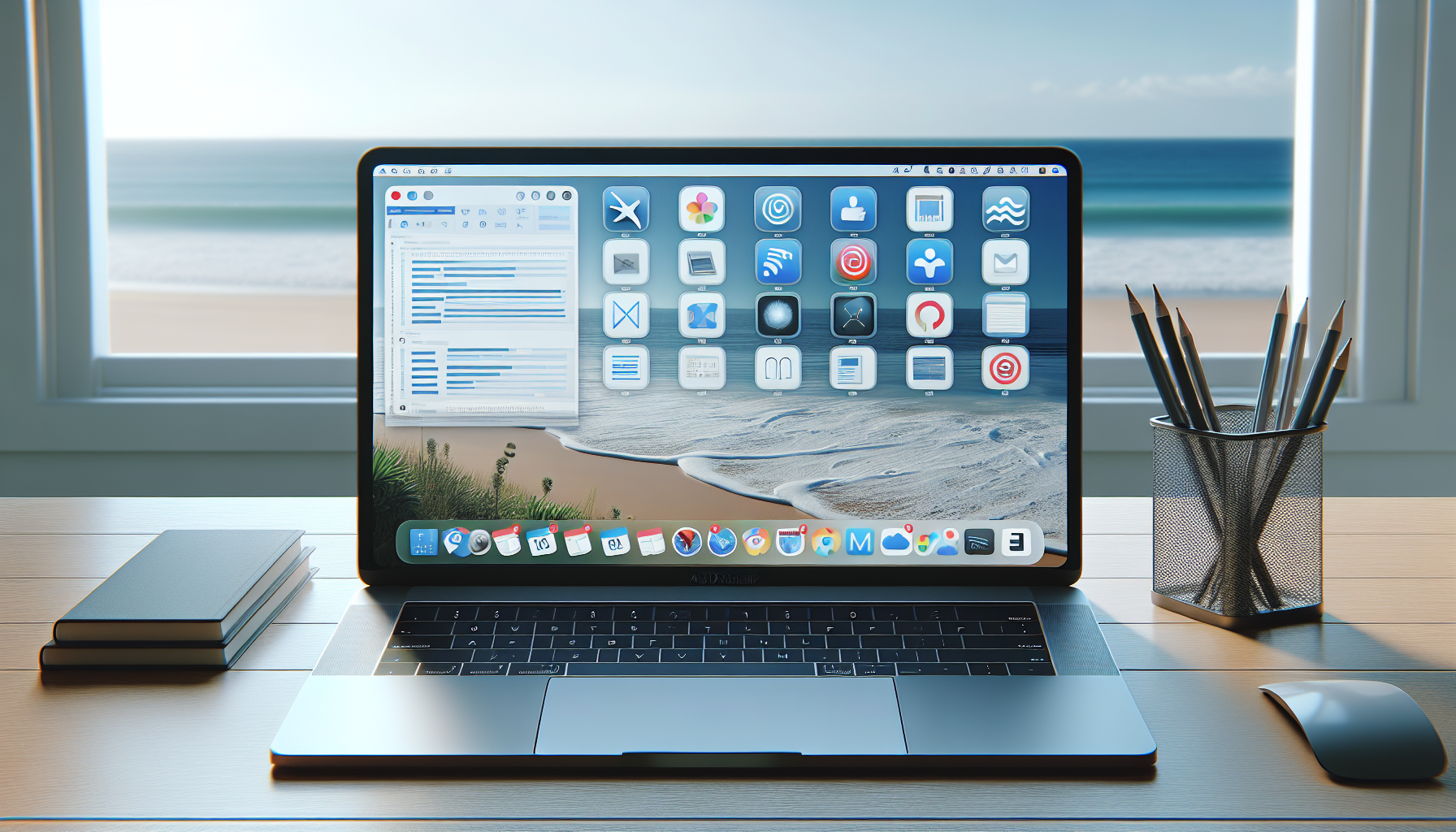 freelance content writer laptop workflow
