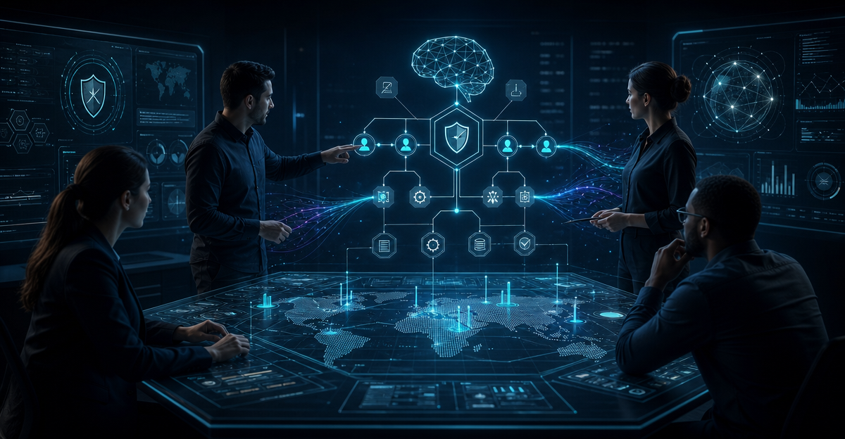 Security team planning AI human workflow