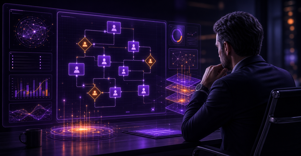 manager reviewing complex approval workflows