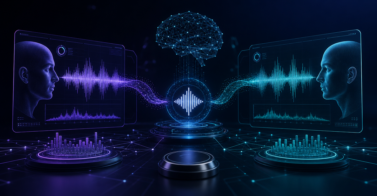 voice clone comparison waveforms