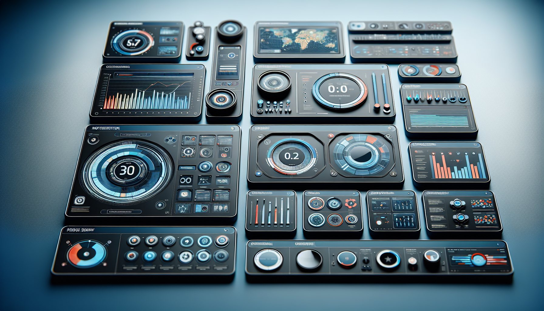 complex software interface dashboard