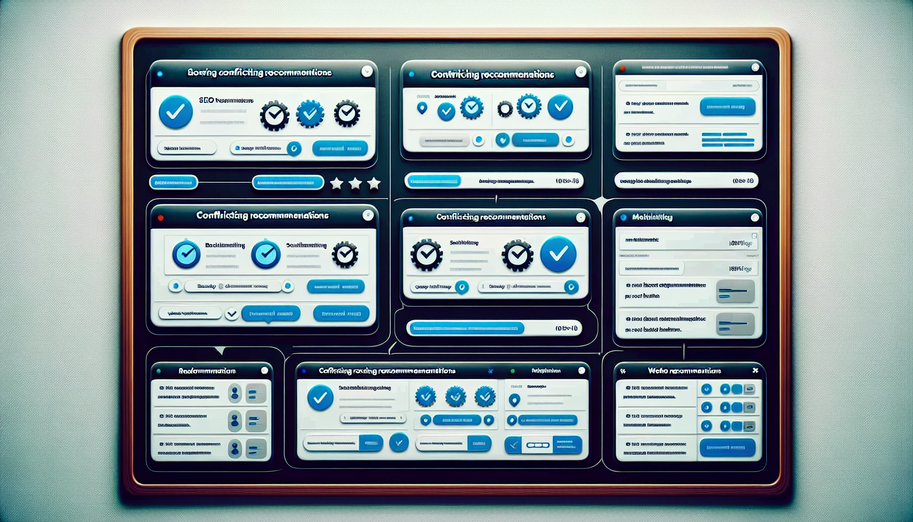 multiple seo tools conflicting recommendations dashboard