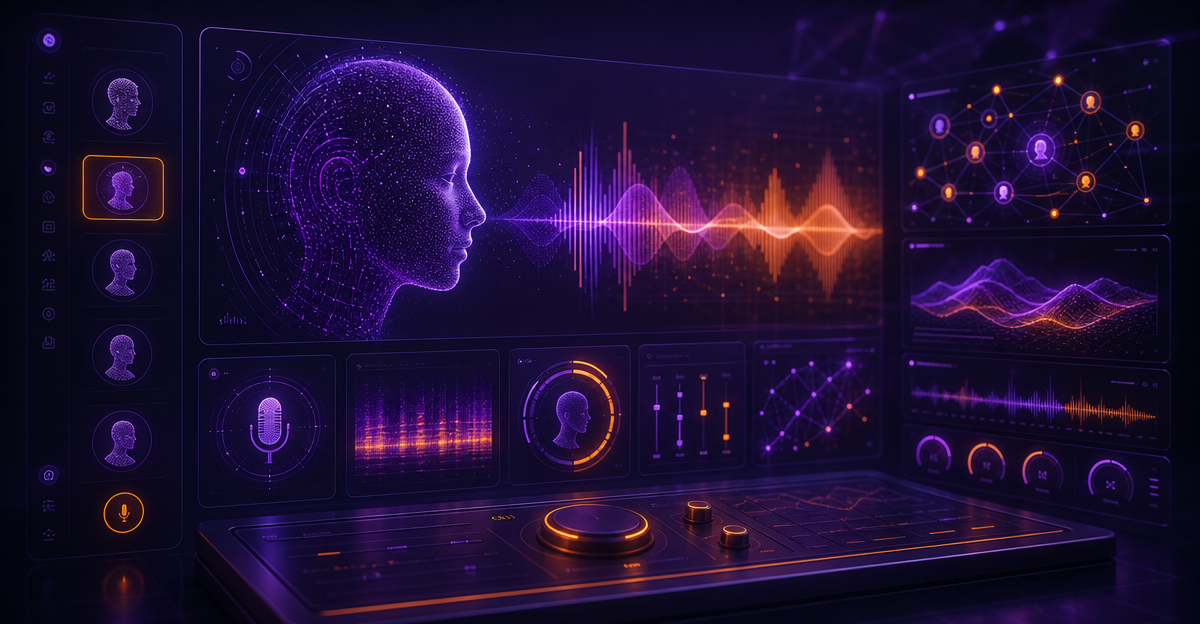 voice cloning software interface dashboard