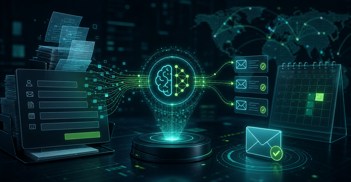 email scheduling data entry automation