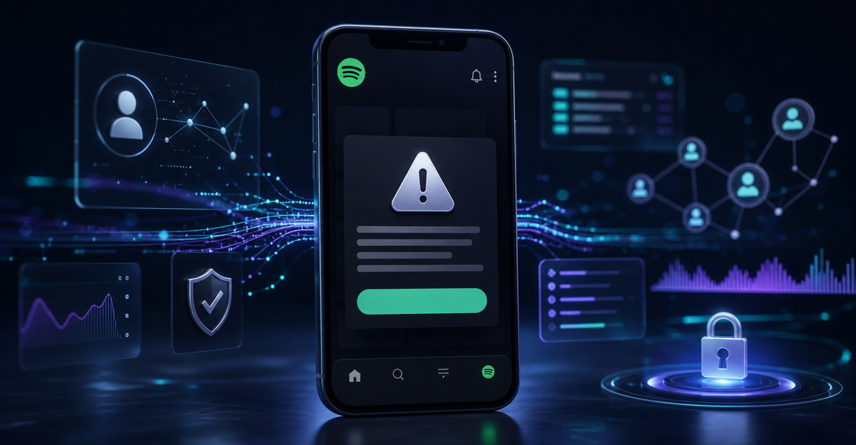spotify app interface policy warning screen