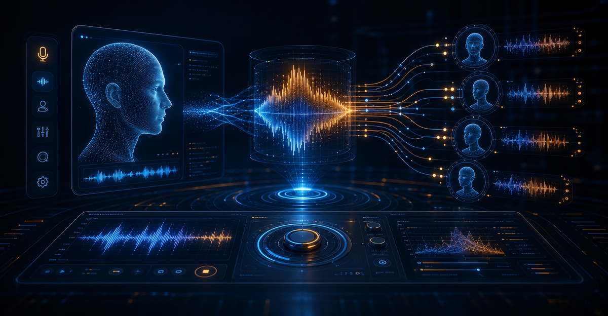 voice cloning software interface dashboard