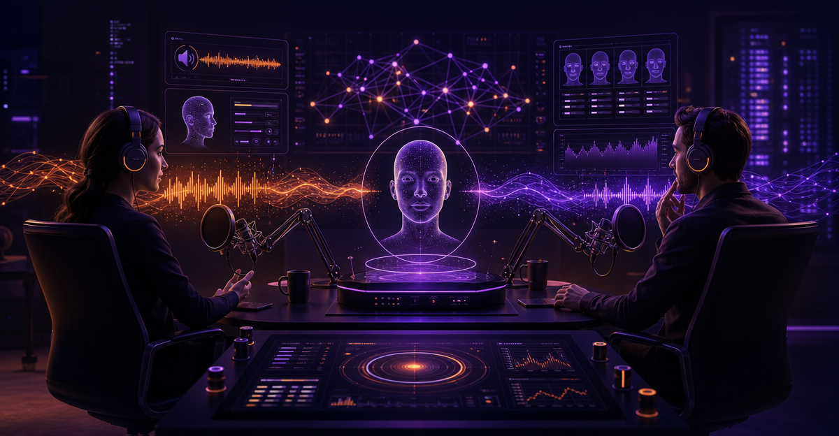 voice cloning enterprise podcast studio