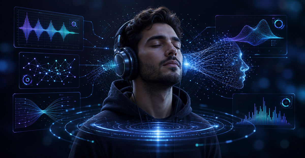 podcast listener headphones moment recognition