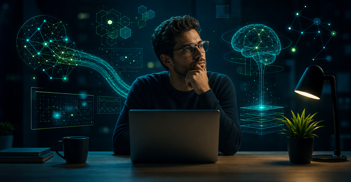 writer thinking before opening laptop