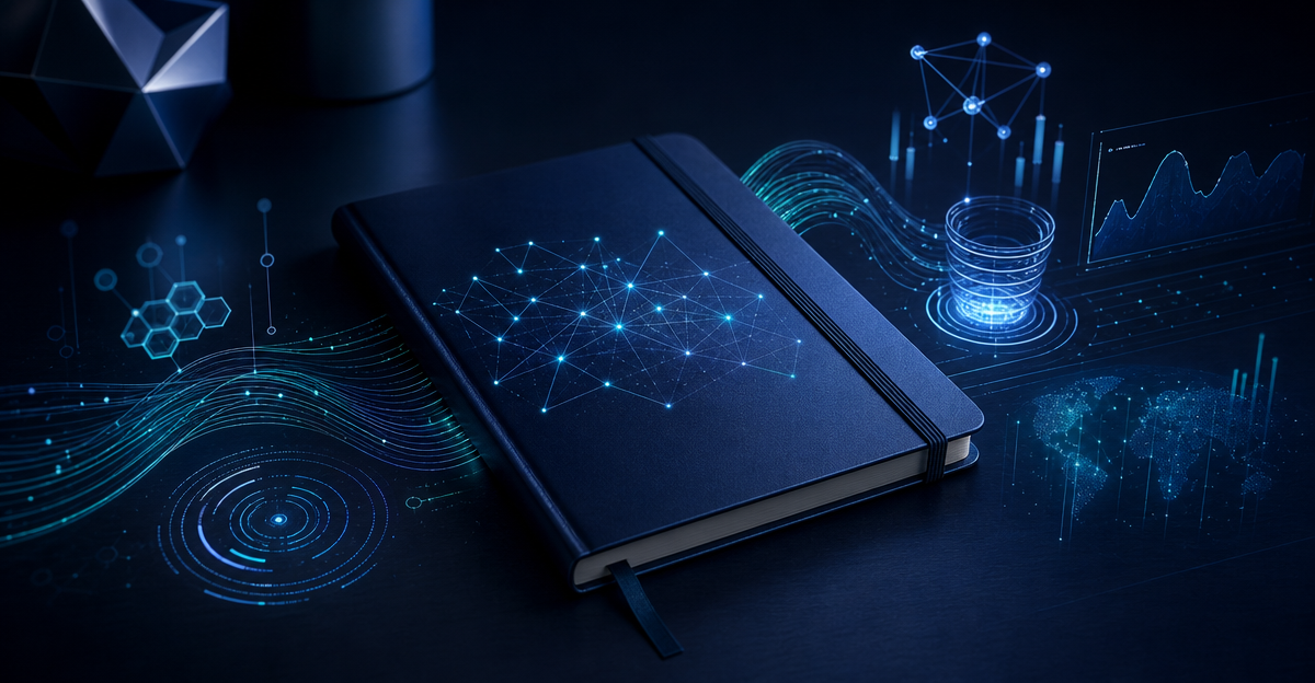 minimalist desk single notebook
