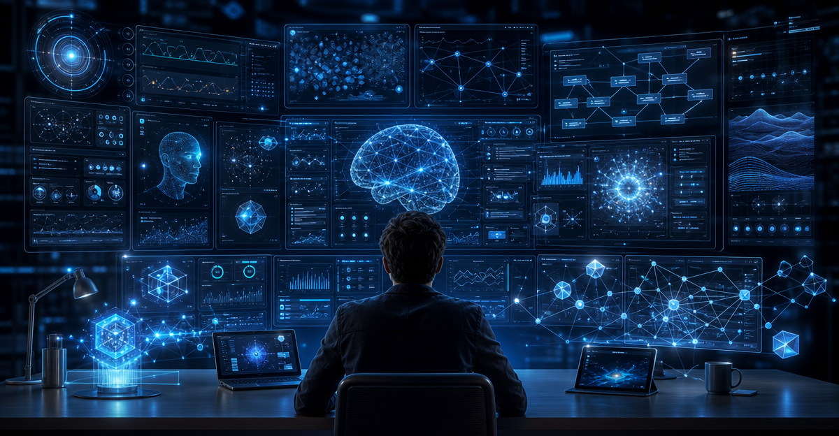 AI tool dashboard overcrowded screen