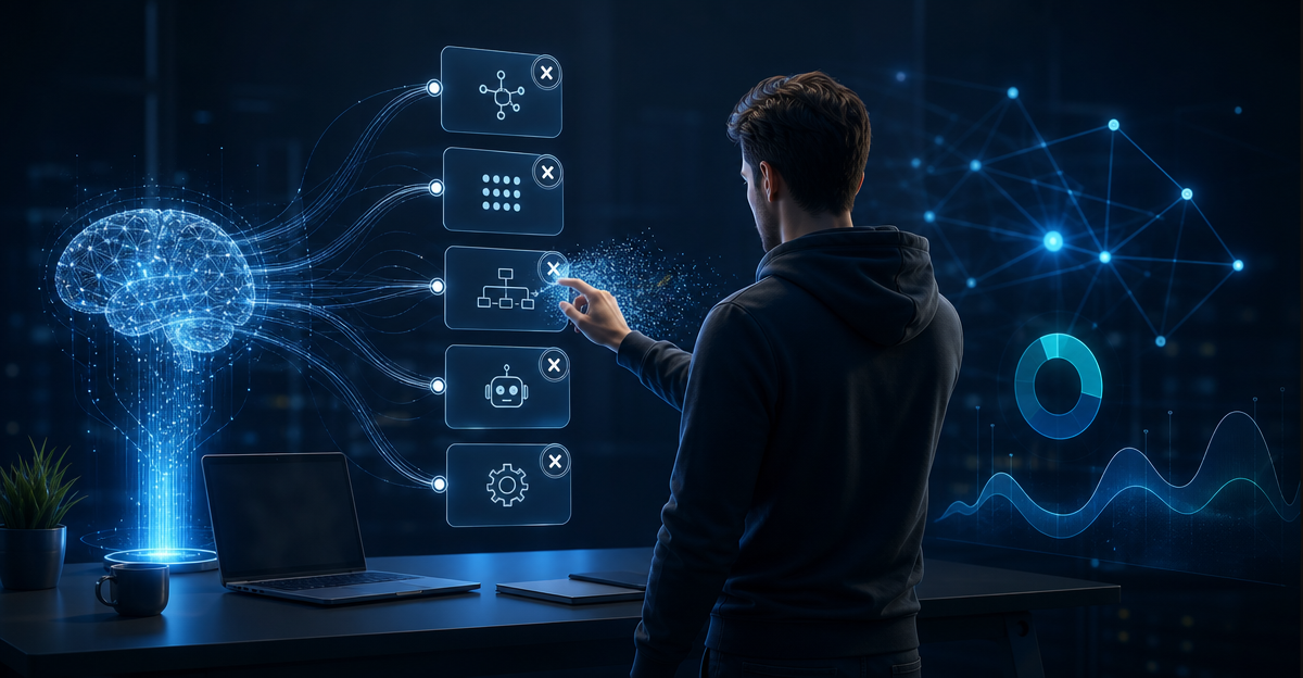 solo founder removing AI workflow tools