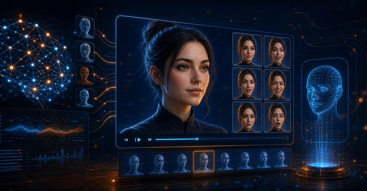 AI avatar demo reel screen